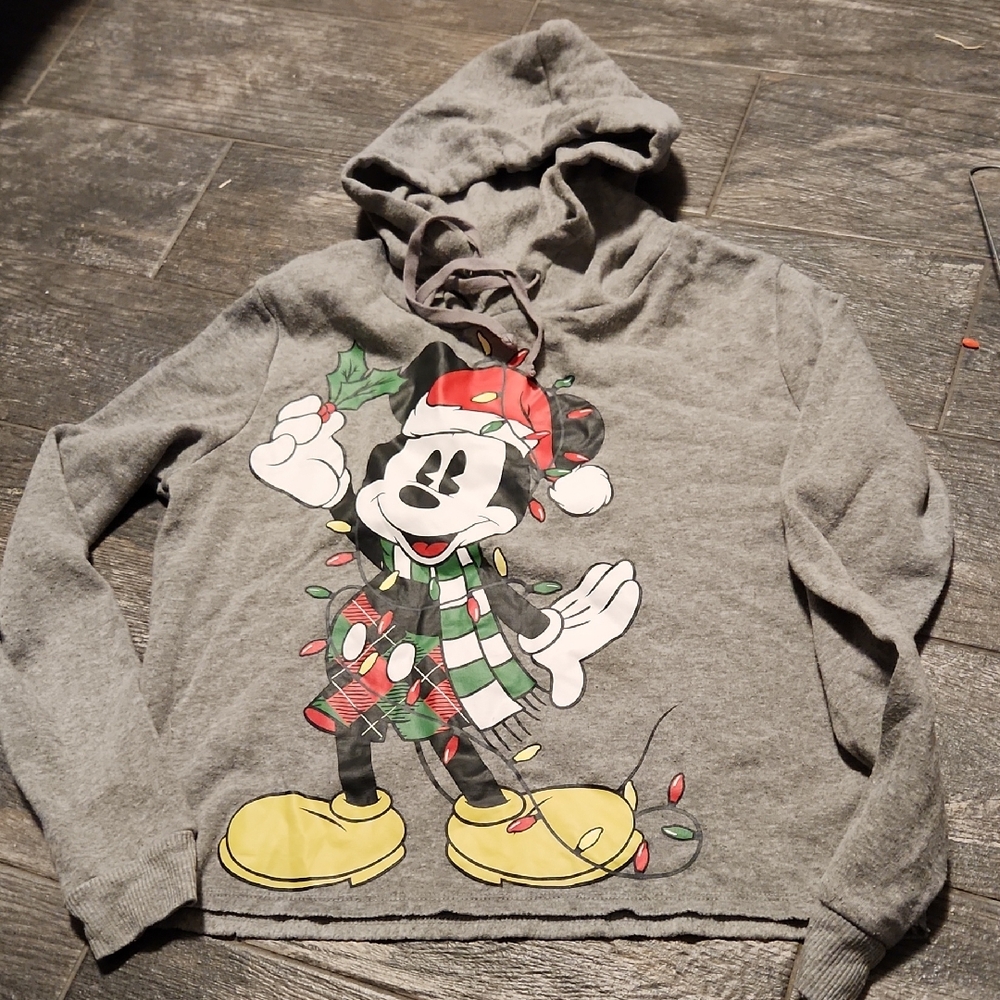 Disney Gray Mickey Mouse Holiday Sweater (12/2-12/12) $9